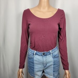 American Eagle Cotton Stretch Bodysuit in a Size Medium